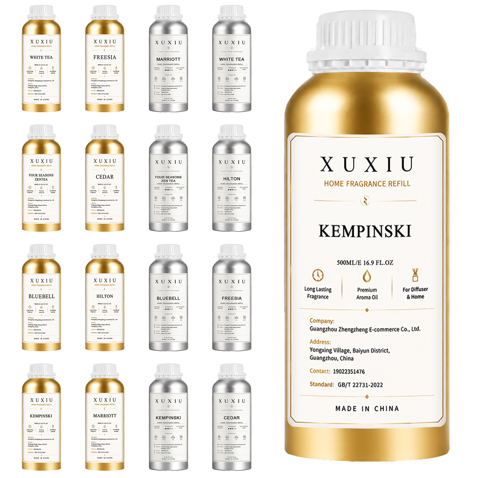 Home Fragrance Long Lasting - 500ML Long‑Lasting Fire‑Free Oil‑Based Essential Oil,