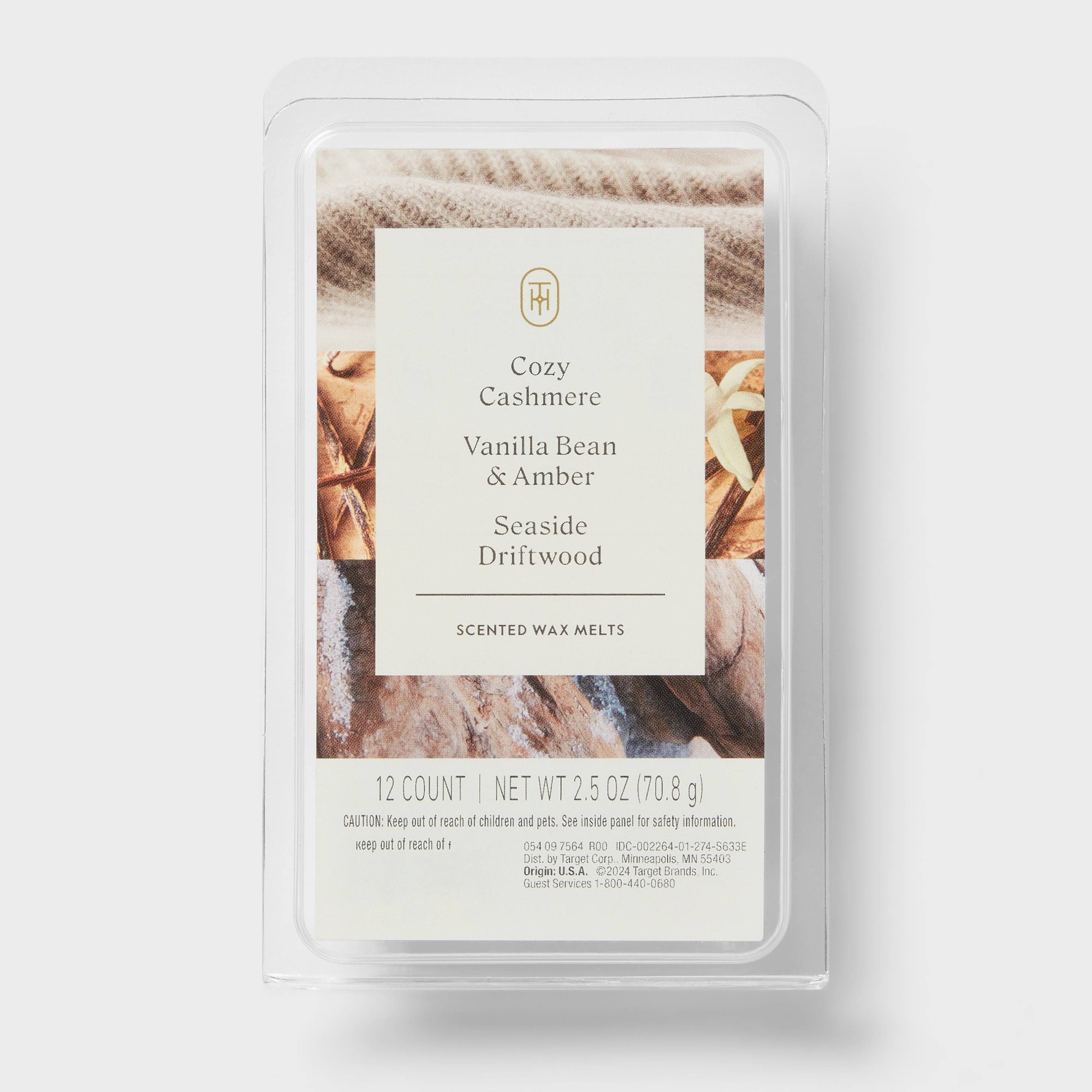 Home Fragrance Vanilla Cashmere - 24ct Vanilla Amber Cashmere And Seaside