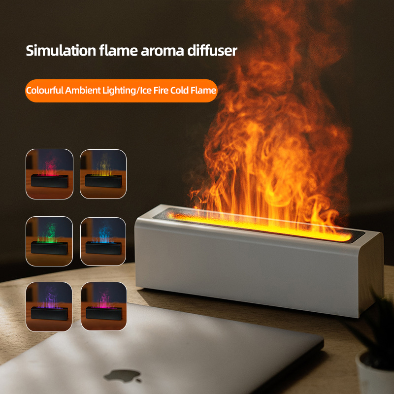 Home Fragrance Plug In - Colorful Simulation Flame Diffuser USB Plug-in