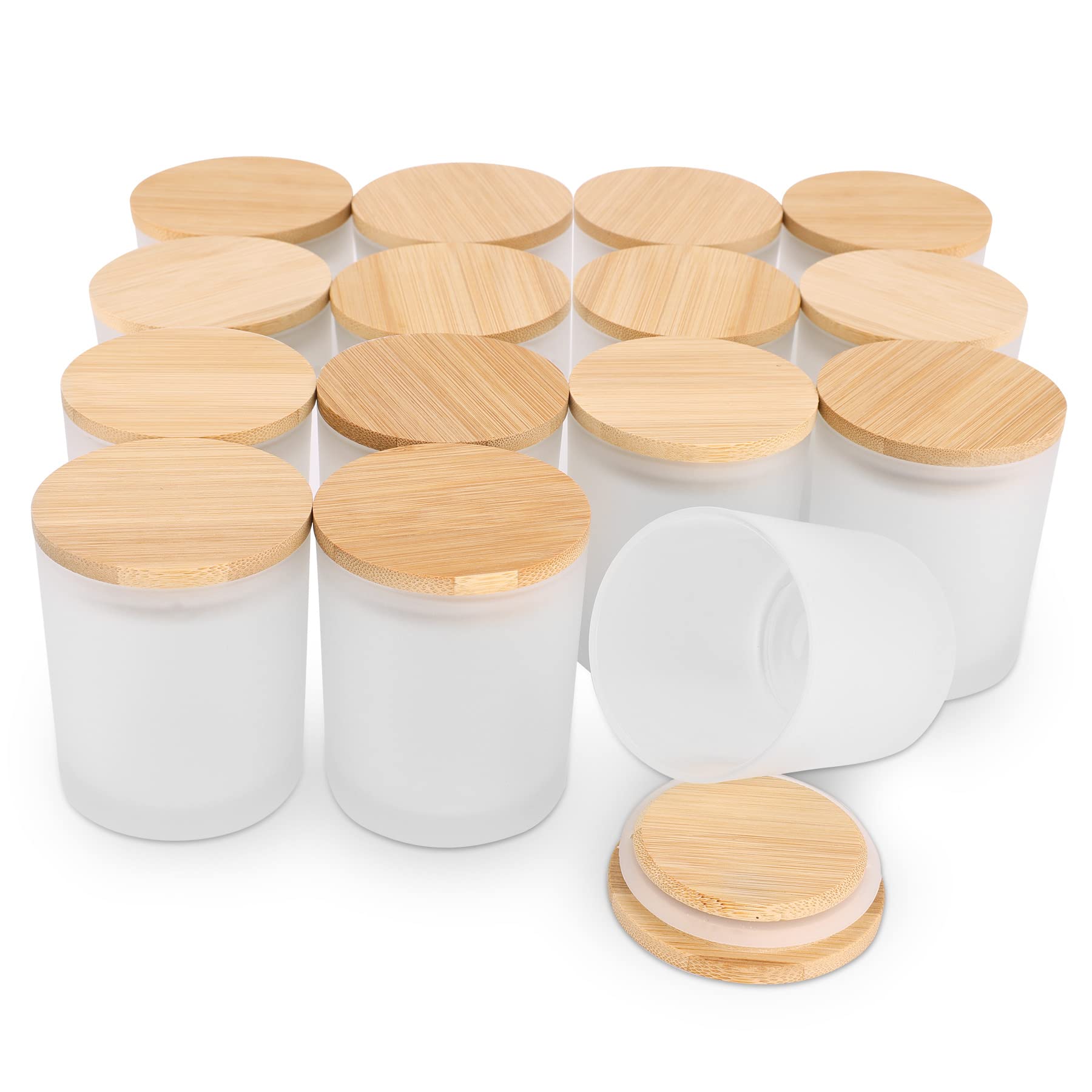Amber Jar Candle - 6-Pack 6OZ Frosted Amber Glass Candle