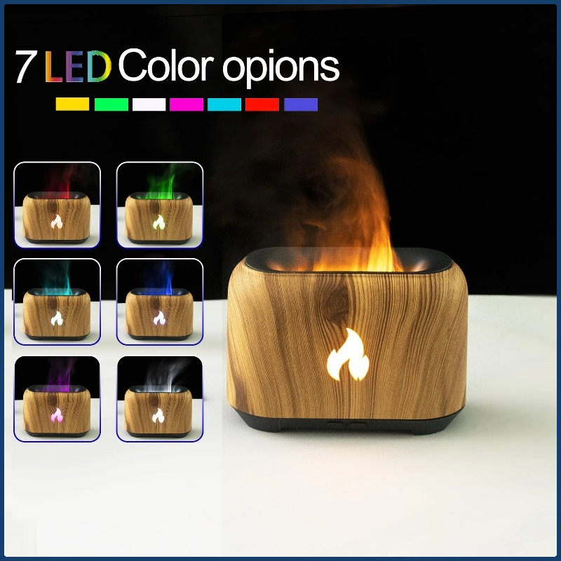 Home Fragrance Plug In - New 7 Colorful Simulation Flame Diffuser