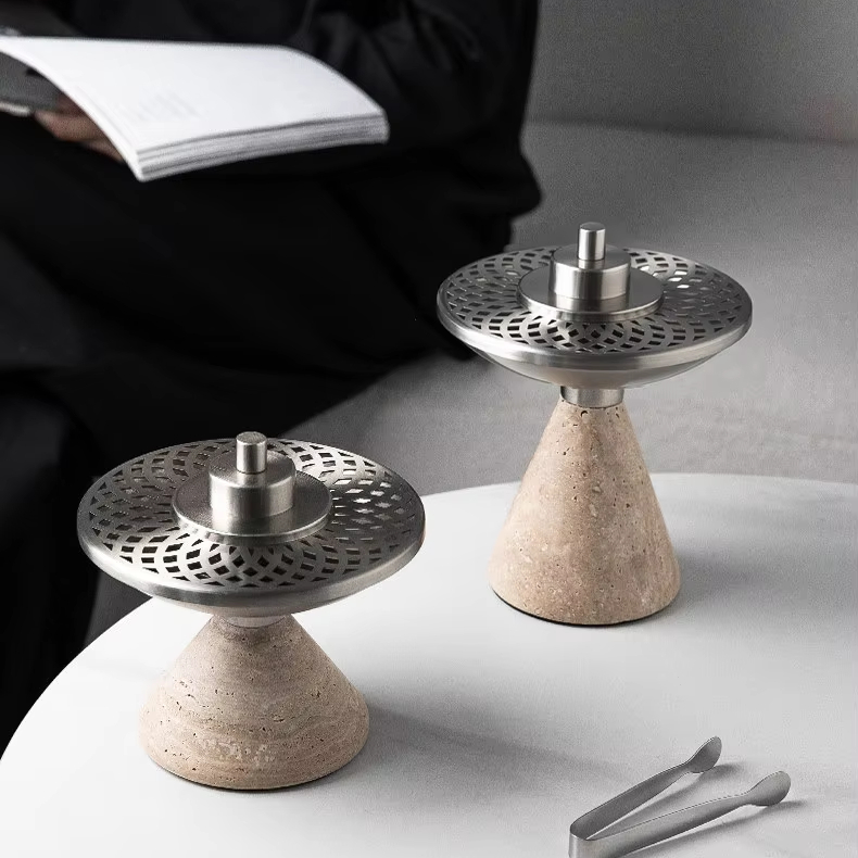Natural Travertine Incense Bur - Home Fragrance Vanilla Cashmere review and price